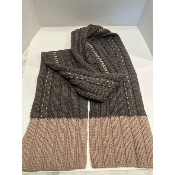 Rare Princess Goes Hollywood Women’s Color Block Wool Knit Scarf 8,5 X 75” - Picture 4 of 7